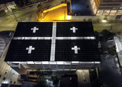 solar panels on parking deck renu energy solutions