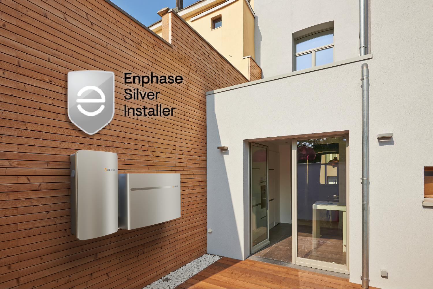 Enphase battery storage on home entrance