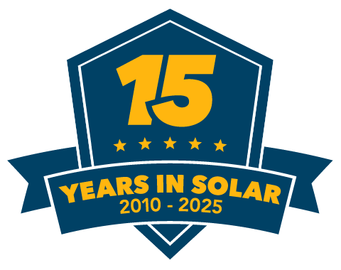 Renu energy solutions 15 year anniversary badge