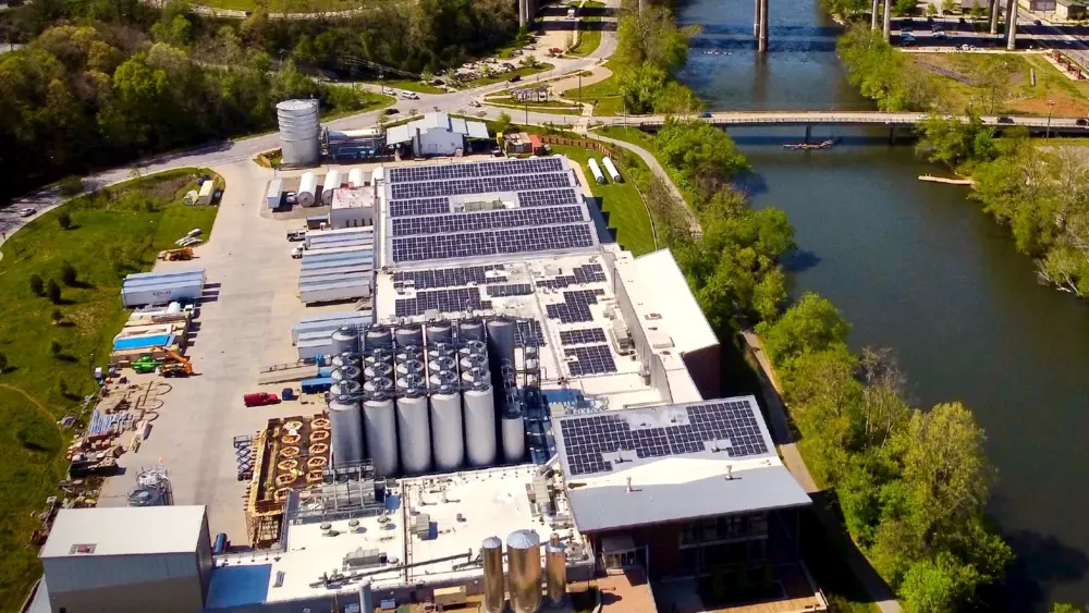 brewery with solar installed