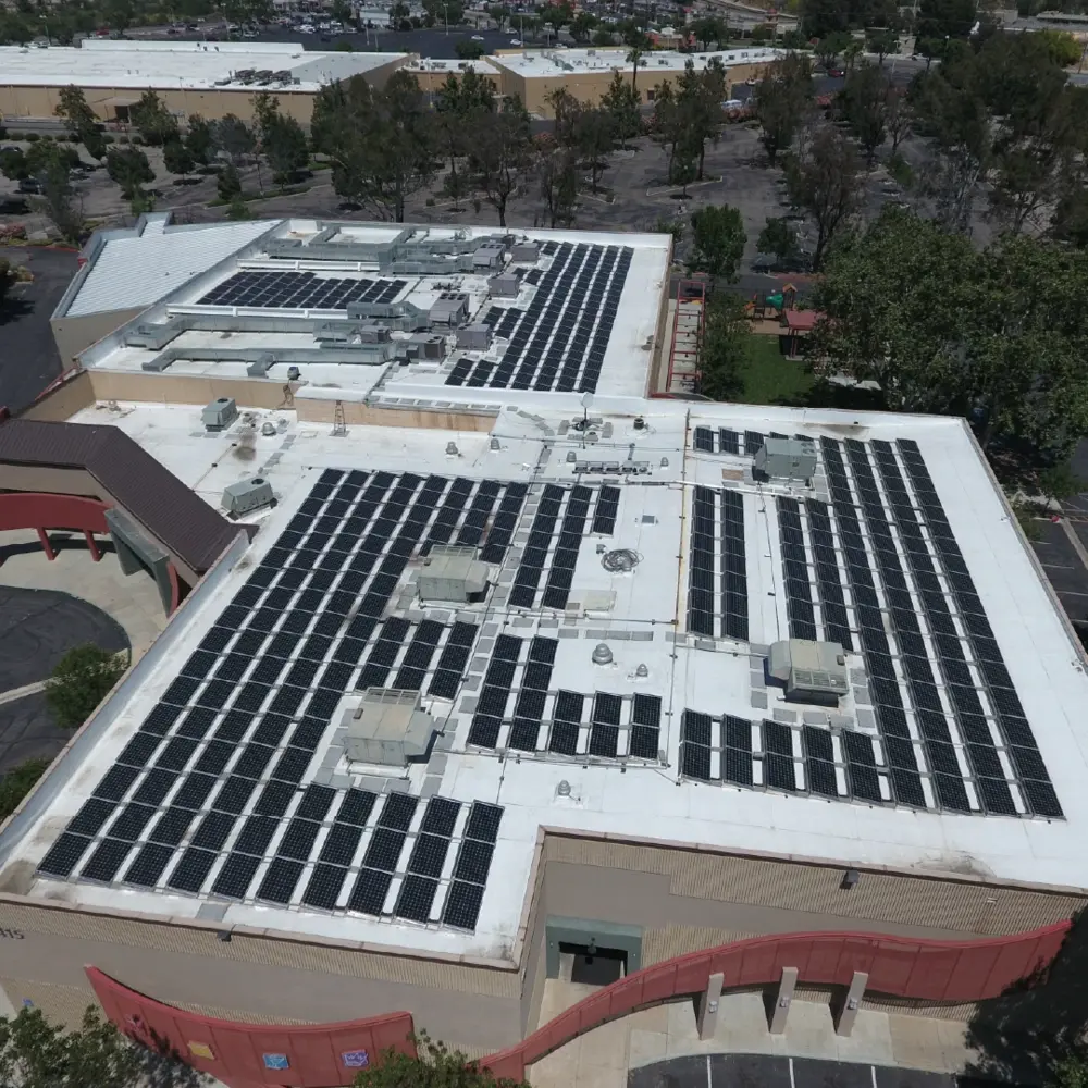 church with solar installed