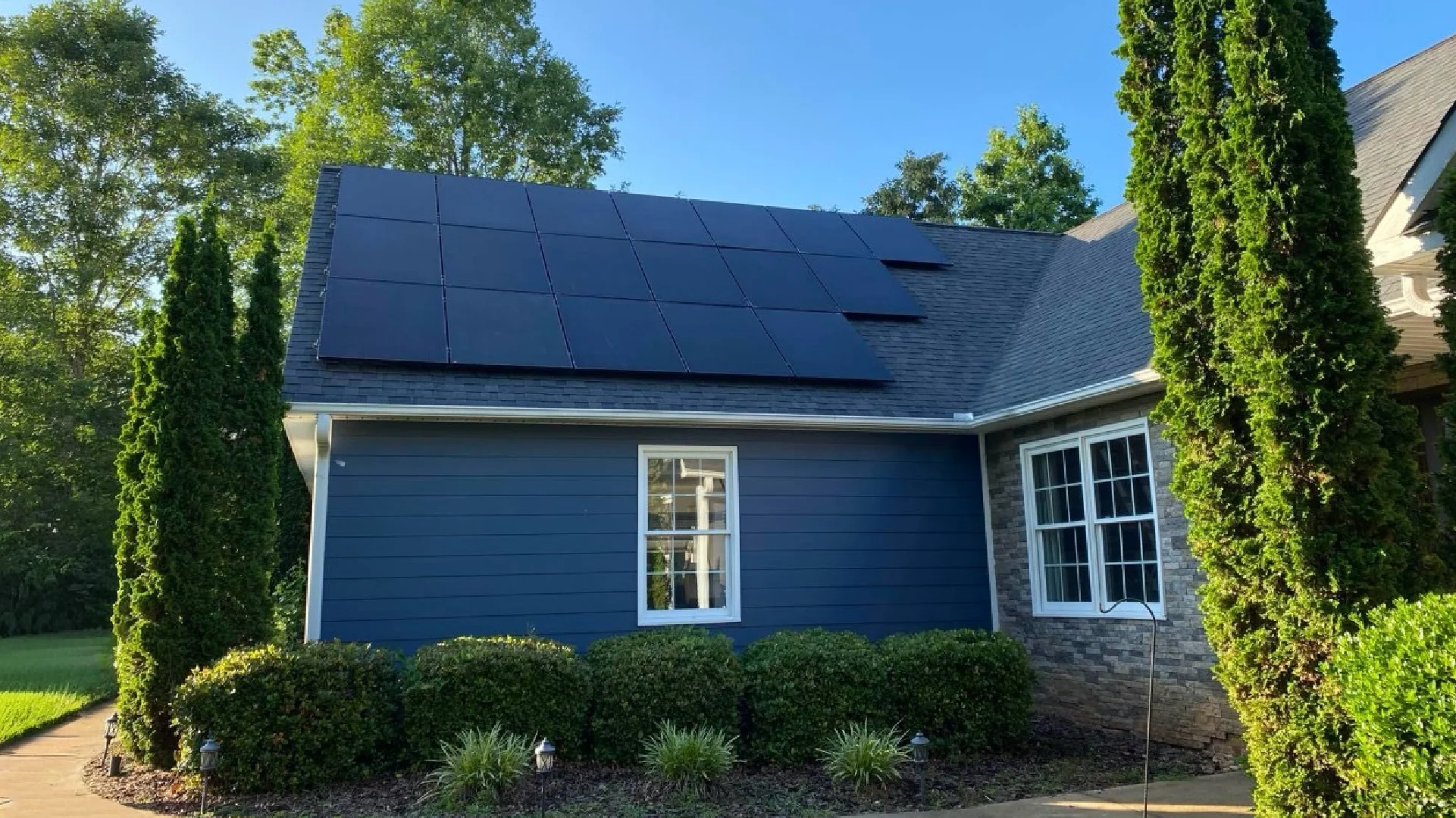 home with solar panels