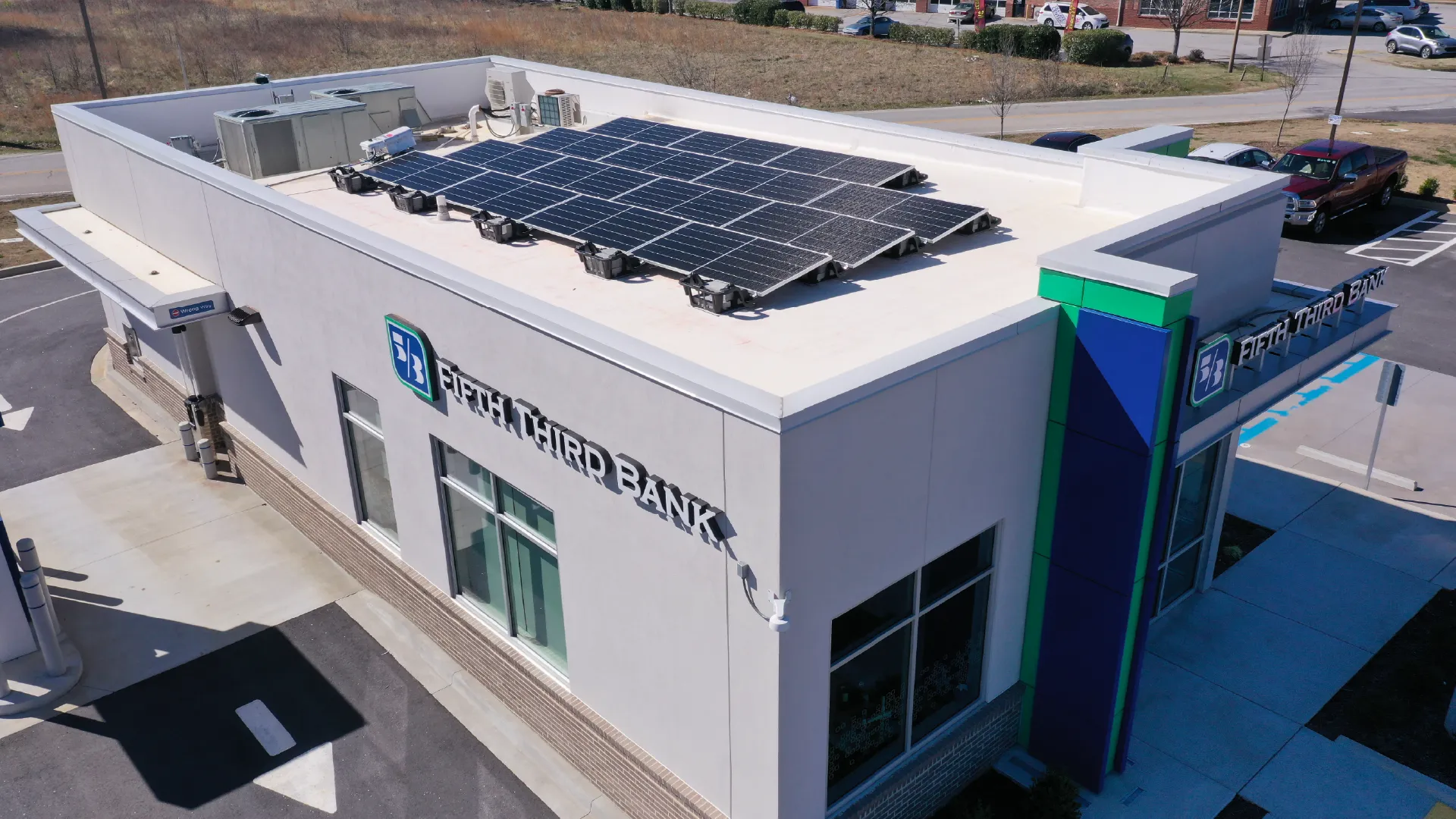 solar install on bank branch